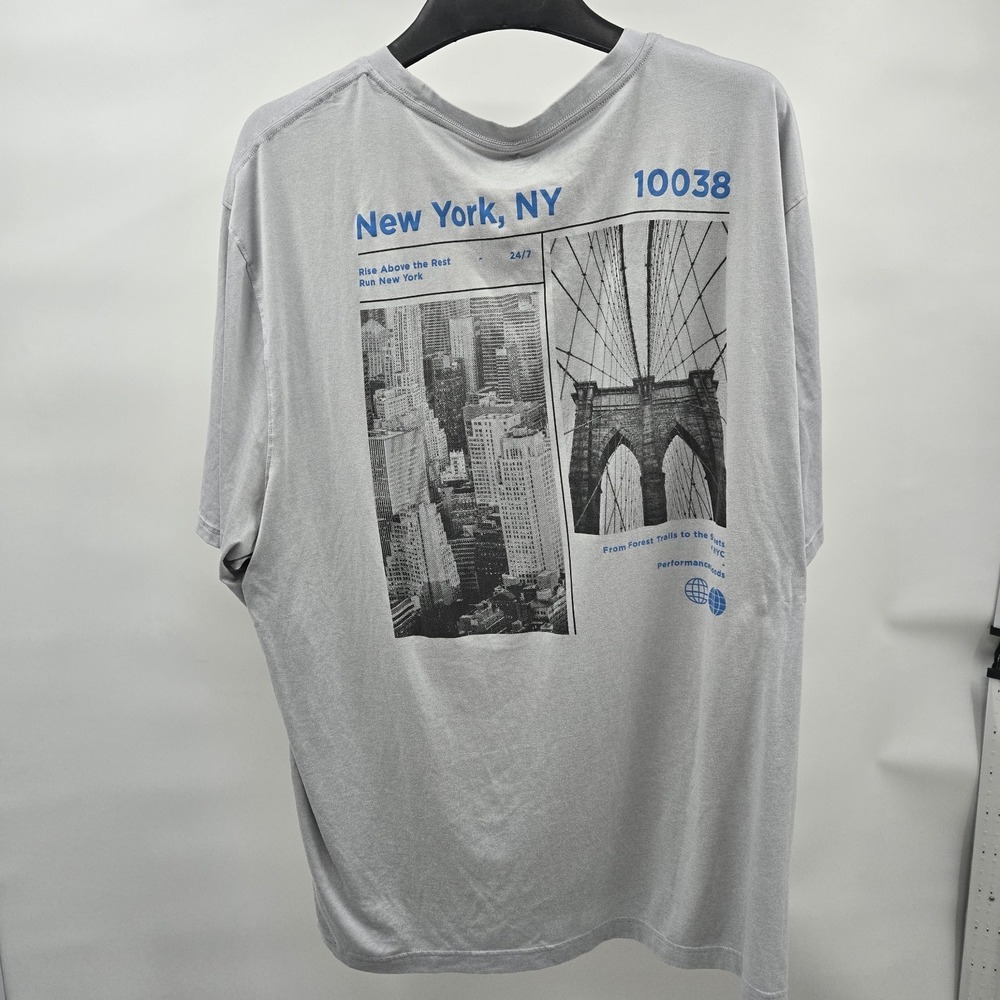 Old Navy Active Go-Dry Cool Men's Gray T-Shirt 3XL Rise Above The Rest Run NY - Picture 3 of 12